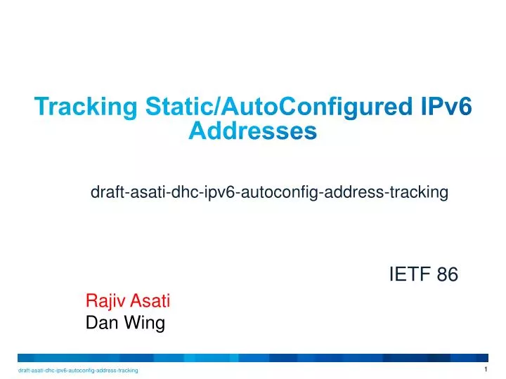 tracking static autoconfigured ipv6 addresses