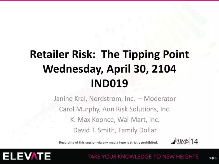retailer risk the tipping point wednesday april 30 2104 ind019