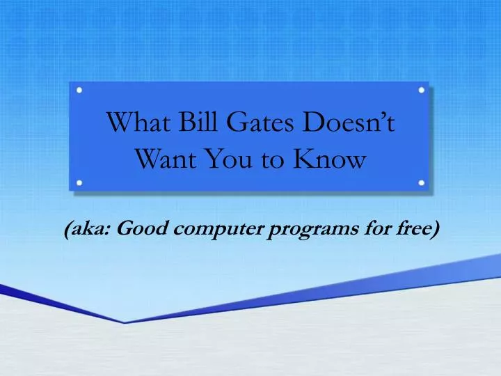 aka good computer programs for free