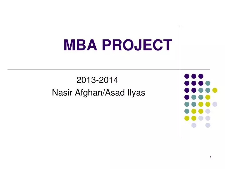 mba project