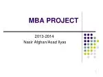 MBA PROJECT - slide 1