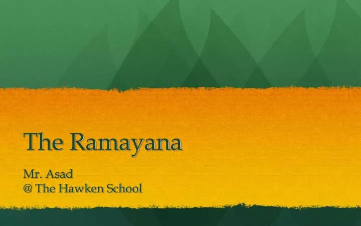 the ramayana