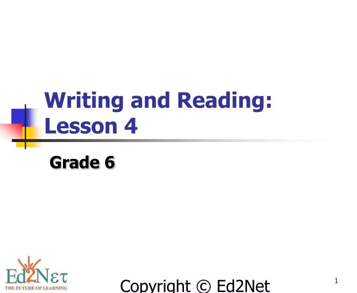 writing and reading lesson 4