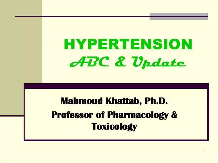 hypertension abc update