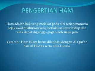 pengertian ham