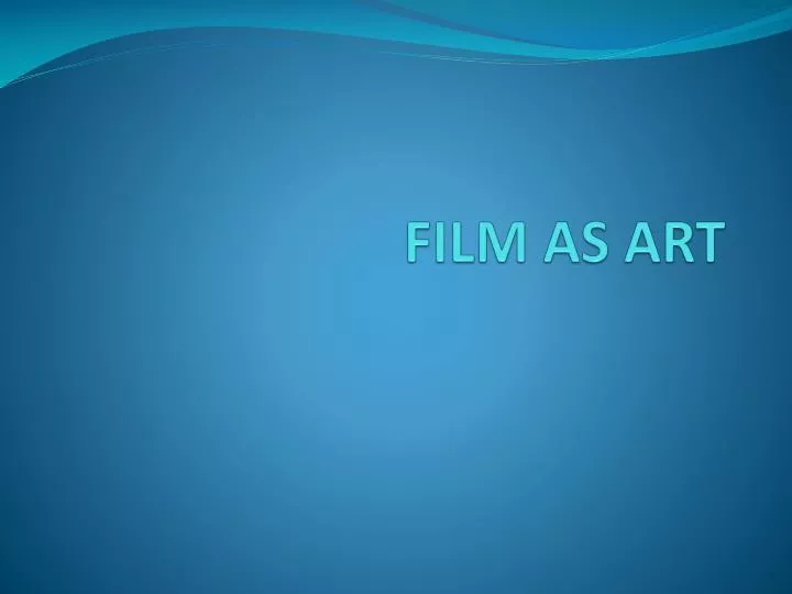 film as art