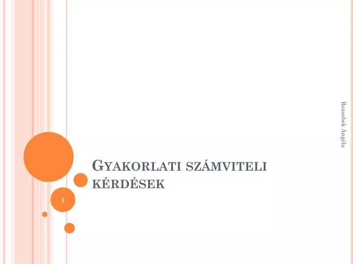 PPT - Gyakorlati Számviteli Kérdések PowerPoint Presentation, Free ...