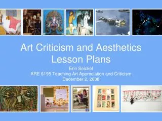 Art Criticism and Aesthetics Lesson Plans