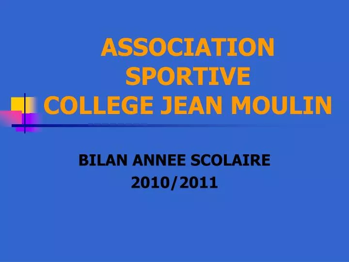 association sportive college jean moulin