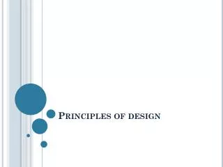 Principles of design