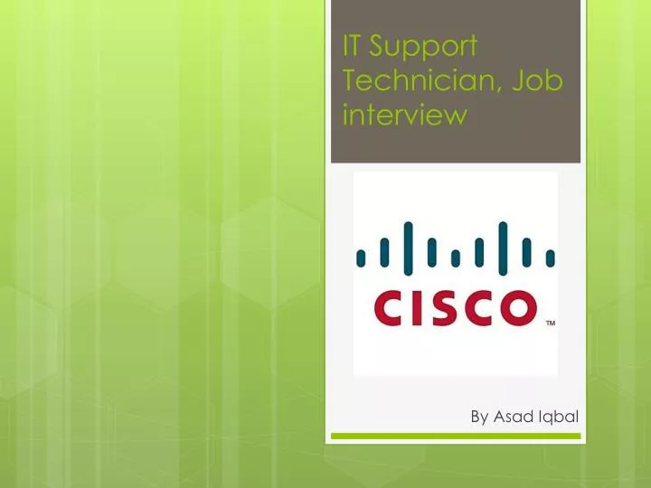 it support technician job interview