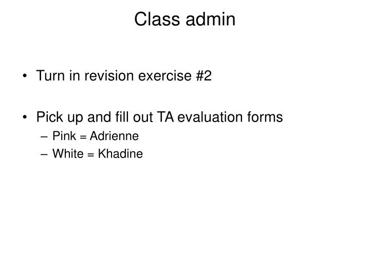 class admin