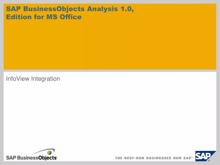 sap businessobjects analysis 1 0 edition for ms office
