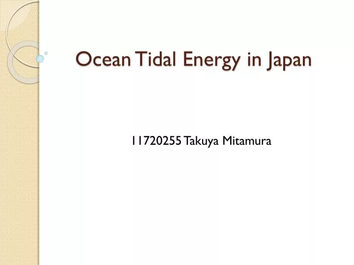 ocean t idal energy in japan