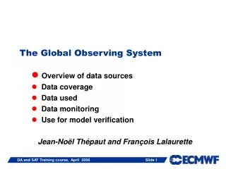 The Global Observing System
