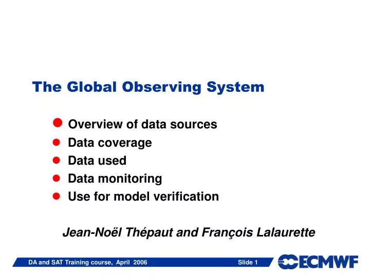 the global observing system