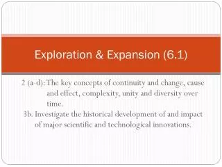 Exploration &amp; Expansion (6.1)