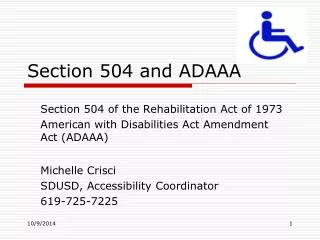 Section 504 and ADAAA