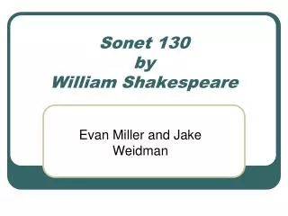 PPT - Sonnet 130 By William Shakespeare PowerPoint Presentation, Free ...