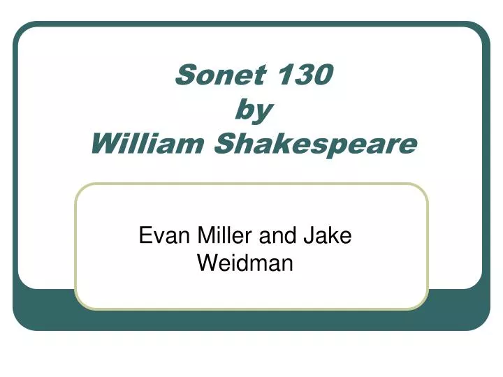sonet 130 by william shakespeare