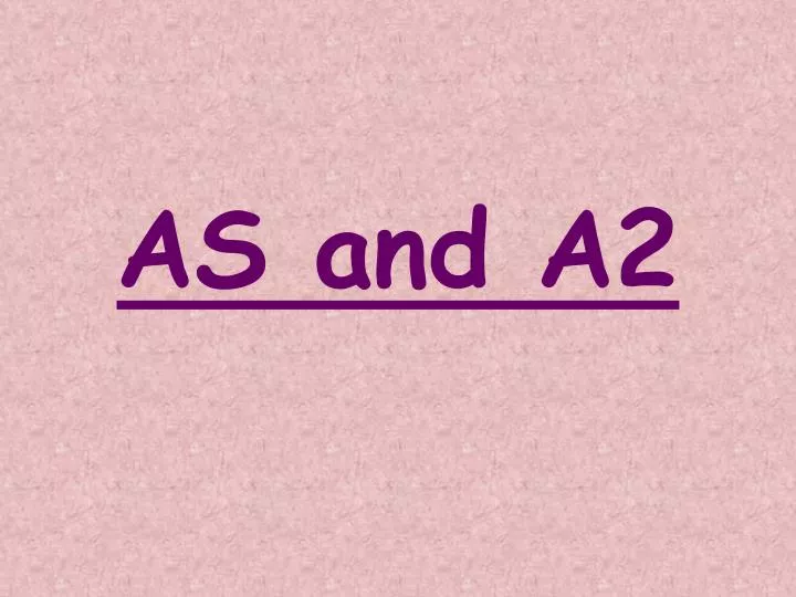 as and a2
