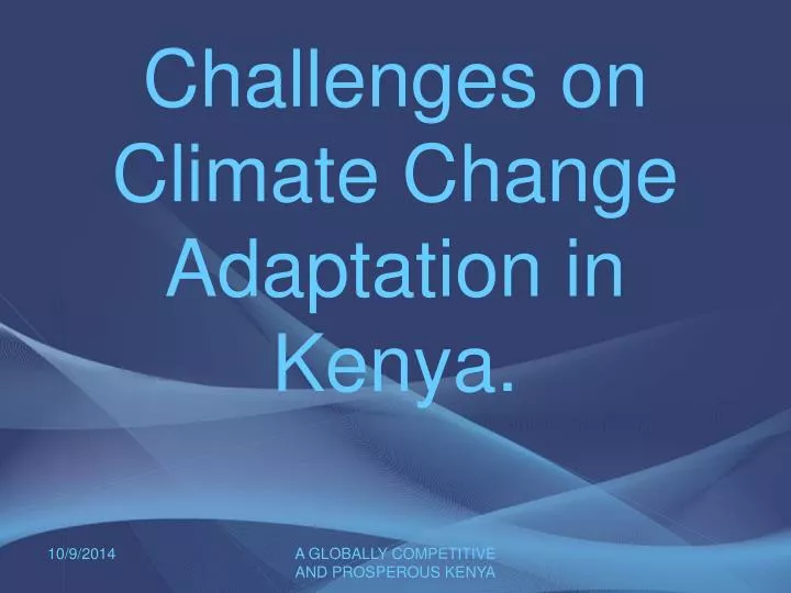 challenges on climate change adaptation in kenya