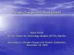 Climate Change and Development - slide 1