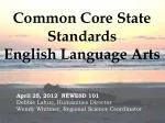 Common Core State Standards English Language Arts