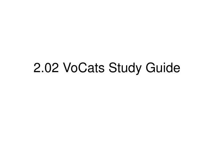 2 02 vocats study guide