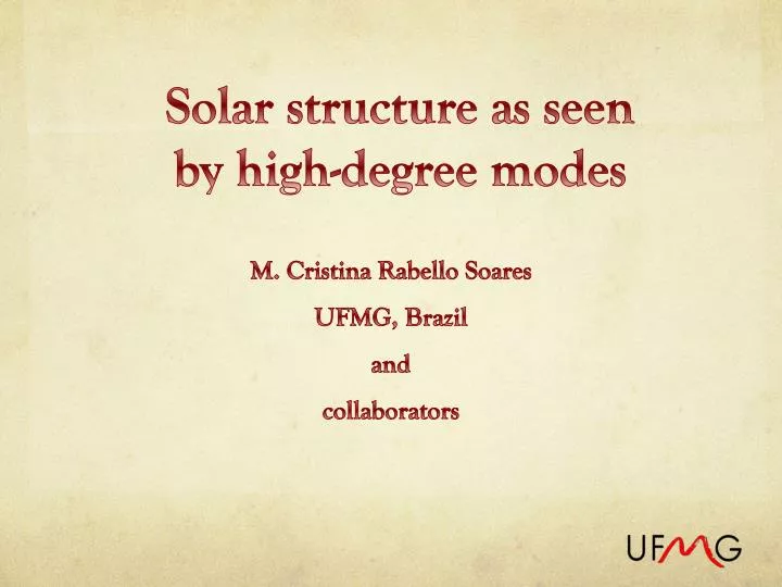 solar structure as seen by high degree modes