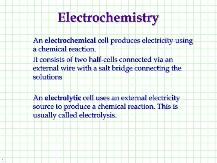 electrochemistry