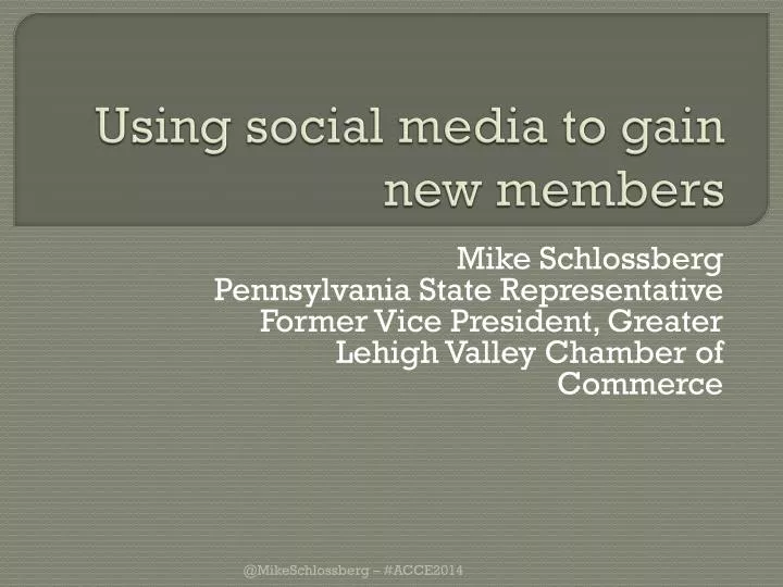 using social media to gain new members