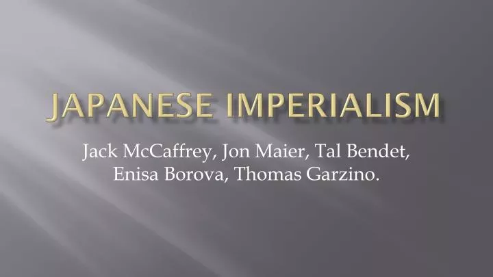 japanese imperialism