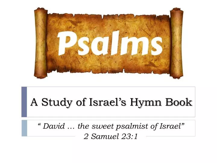 a study of israel s hymn book