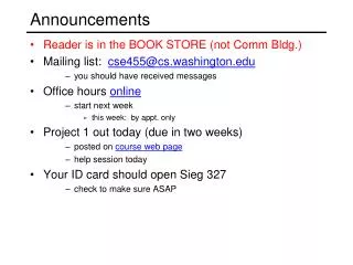 announcements