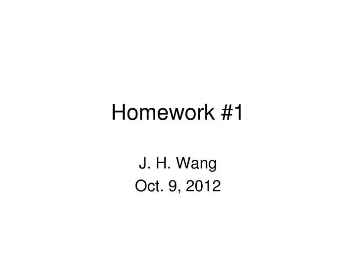 homework 1