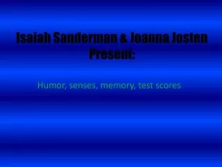 Isaiah Sanderman &amp; Joanna Josten Present: