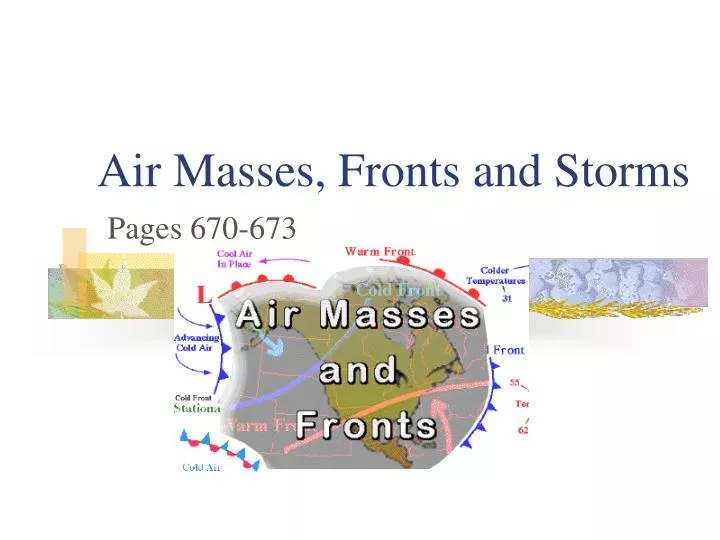 air masses fronts and storms