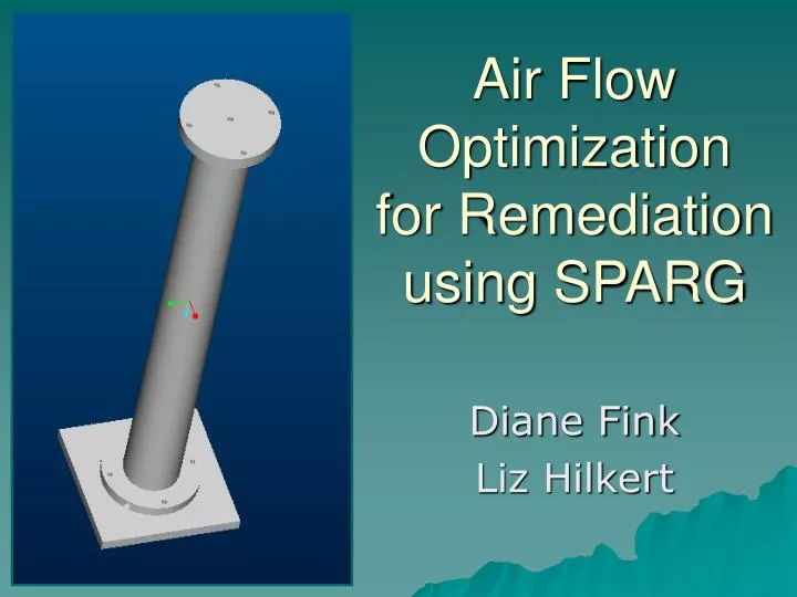 air flow optimization for remediation using sparg