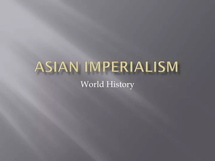 asian imperialism