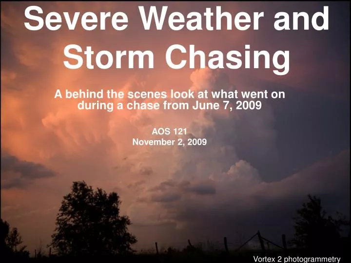 severe weather and storm chasing