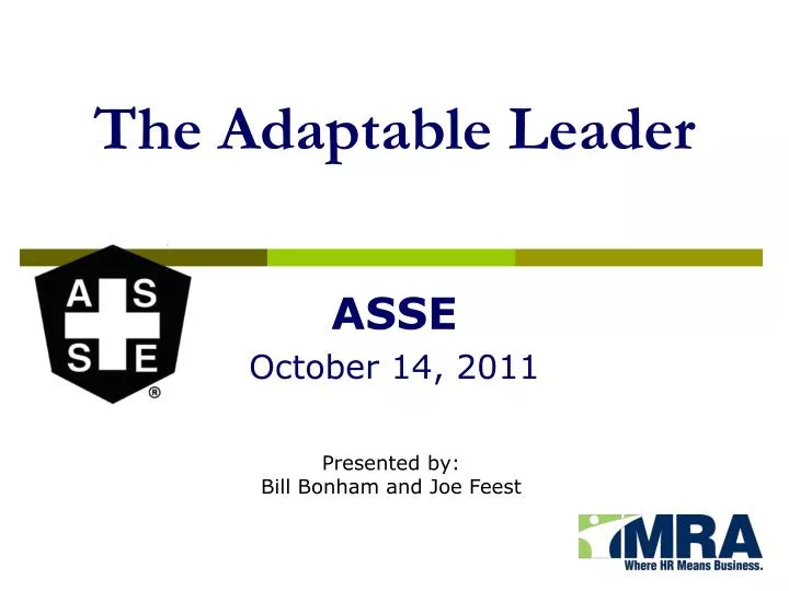 the adaptable leader