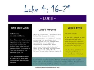 Luke 4: 16-21