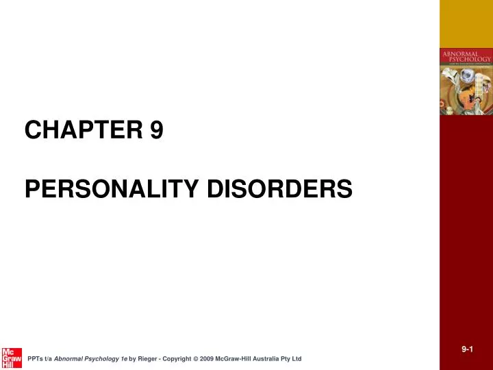 chapter 9 personality disorders