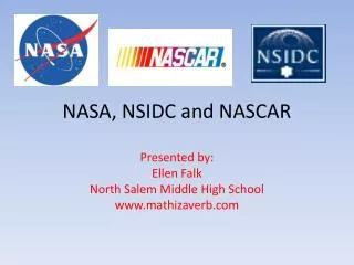 NASA, NSIDC and NASCAR