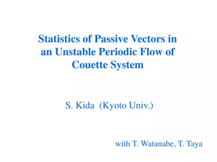 statistics of passive vectors in an unstable periodic flow of couette system