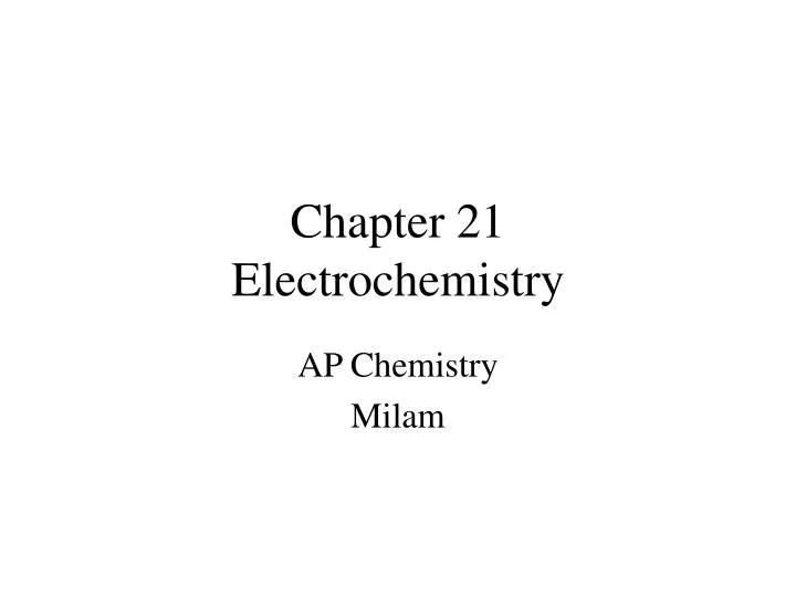 chapter 21 electrochemistry