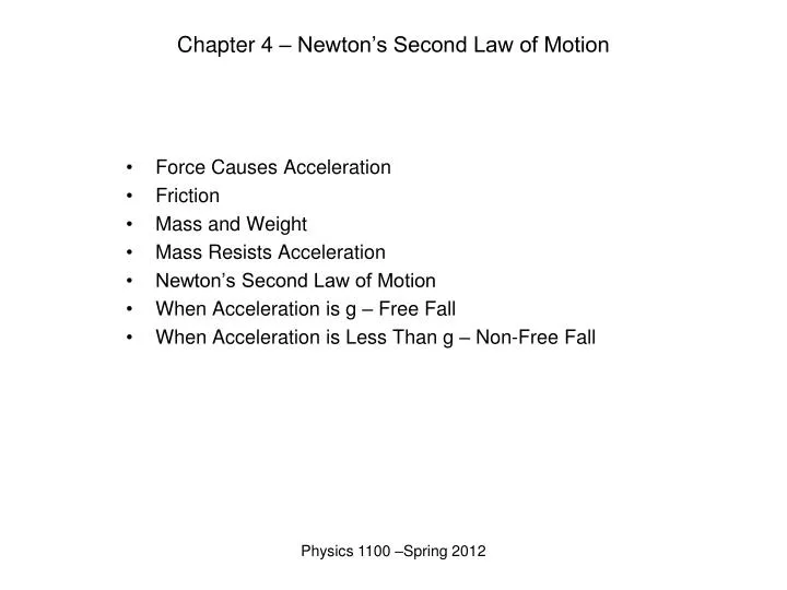 chapter 4 newton s second law of motion