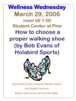 Choosing the Right Walking Shoe Workshop - slide 1