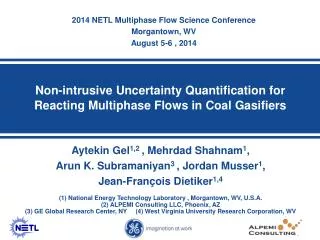 Non-intrusive Uncertainty Quantification for Reacting Multiphase Flows in Coal Gasifiers